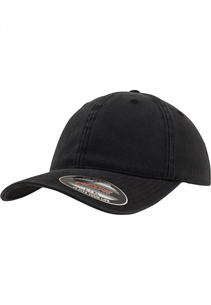 FLEXFIT 6997 | Garment Washed Baumwolle Dad Hat - Farbe: Black - Größe: L/XL