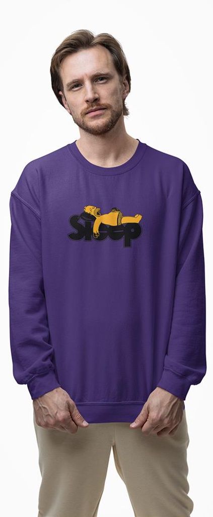 D&B Design Uni Pullover SWMO00056 Simpsons Lila-Größe 2XL