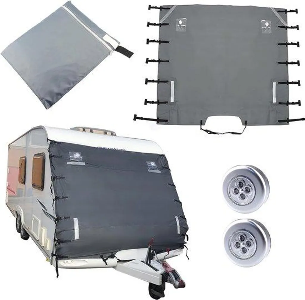 Bâche caravane haute résistance avec LED et bandes réfléchissantes