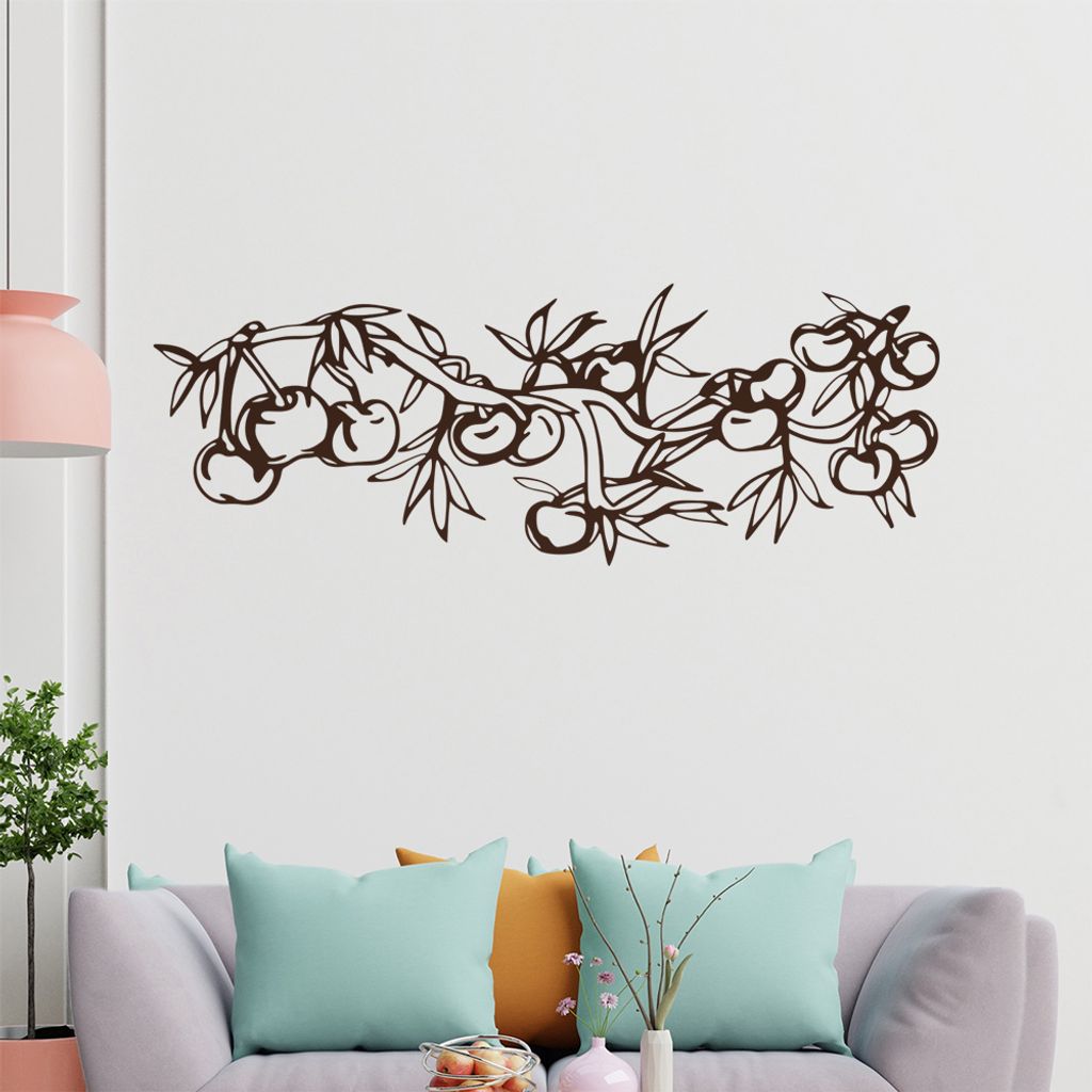 Blumen - Ranken Wandtattoo in 6 Größen - Wandaufkleber Wall Sticker - Dekoration, Küche, Wohnzimmer, Schlafzimmer, Badezimmer