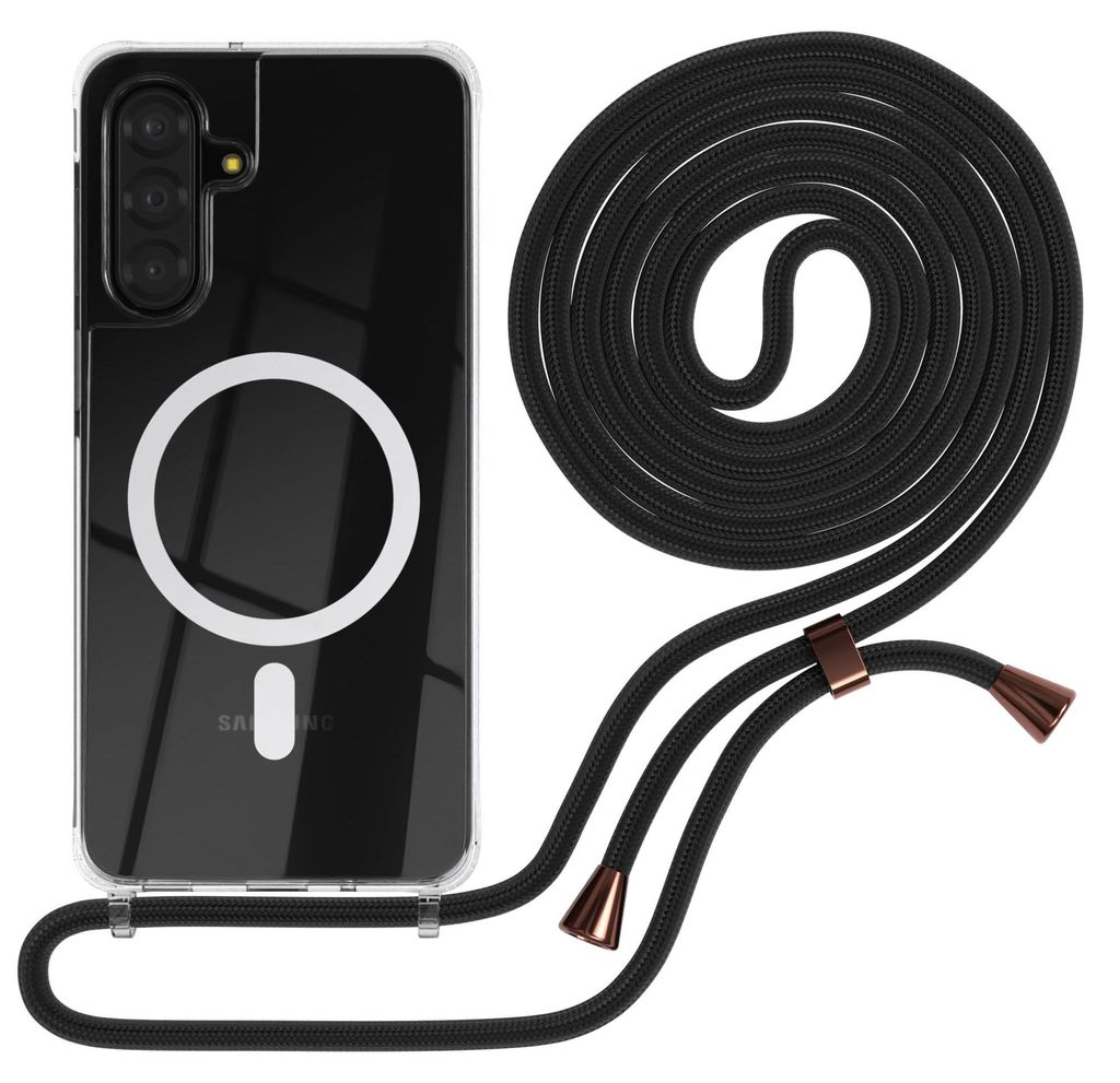 EAZY CASE - Handykette kompatibel mit Samsung Galaxy A17, Kette zum Umhängen, Handyhülle stoßfest, Silikonhülle mit Band, Transparente Hülle, ...