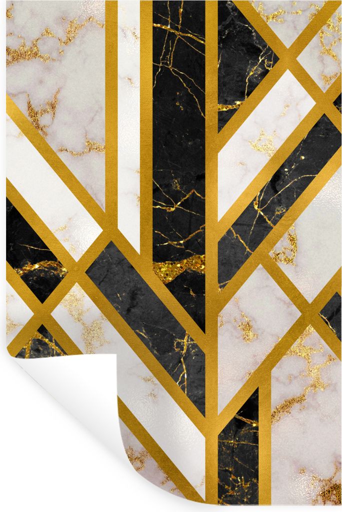 MuchoWow Wandtattoo Wandsticker Wandaufkleber Marmor - Design - Luxus 60x90 cm Selbstklebend und Repositionierbar - Sticker - Dekorfolie