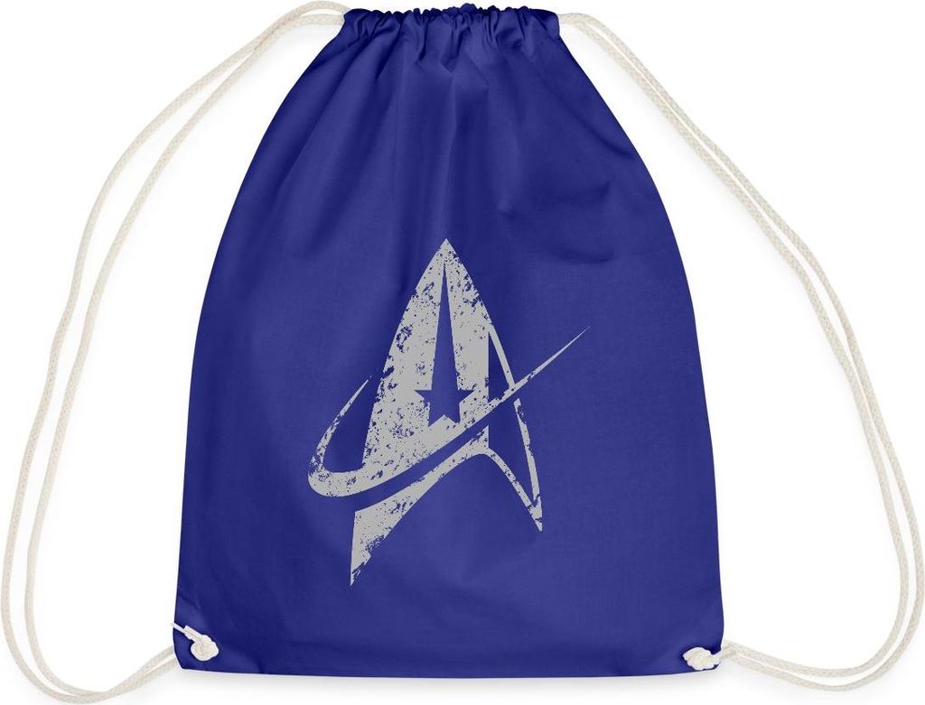 Spreadshirt Star Trek Discovery Delta Abzeichen Used Look Turnbeutel, One size, Königsblau