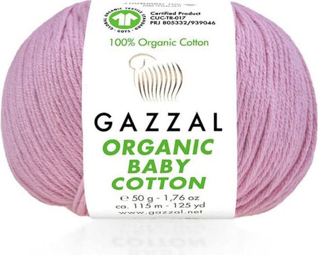Gazzaldětská bavlna 453, světle růžová - 100% organická, Obrázek produktu 