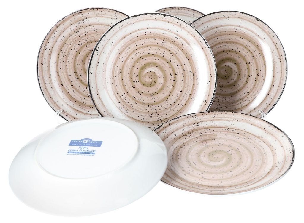 Van Well Riva 6tlg Dessertteller-Set 6 Personen Produktbild 