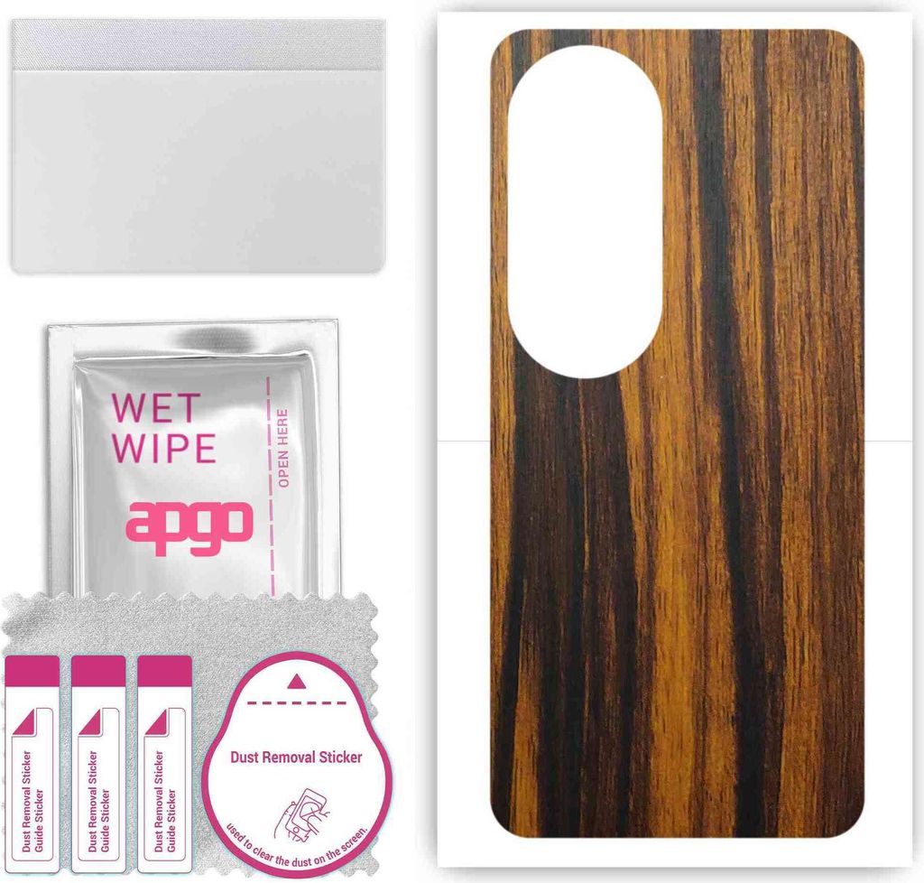 apgo Rückseite Schutzfolie, Skin, kompatibel mit Oppo A60, Hinten Displayschutzfolie aus Vinylfolie, kratzfest, einfache Montage - Tigerwood
