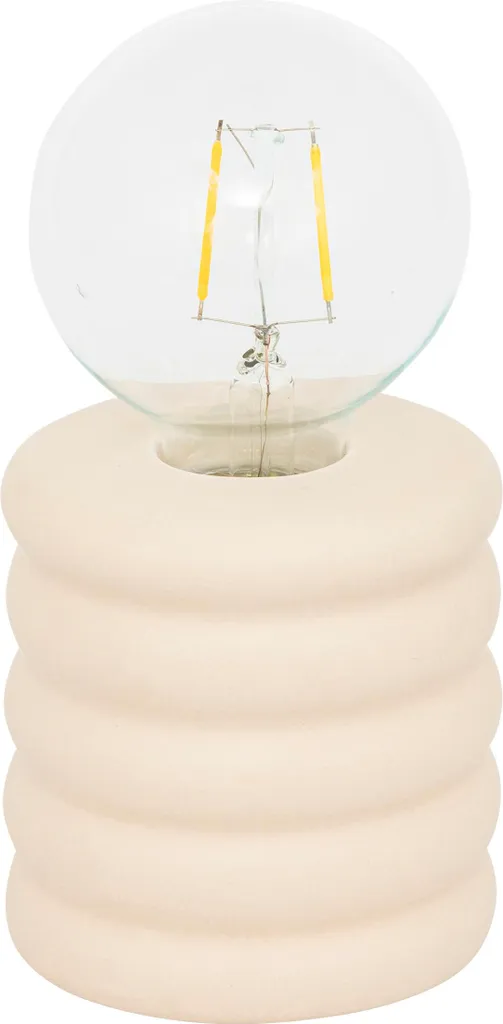 Lampe Led Perry céramique beige : éclairage doux contre la fatigue