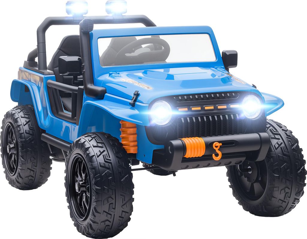 AIYAPLAY Kinder Elektroauto, 12V Kinderauto Elektrisch mit Fernbedienung, 2 Motor, Kinderfahrzeug mit Hupe, LED, Musik, Elektrofahrzeug mit Eltern-...