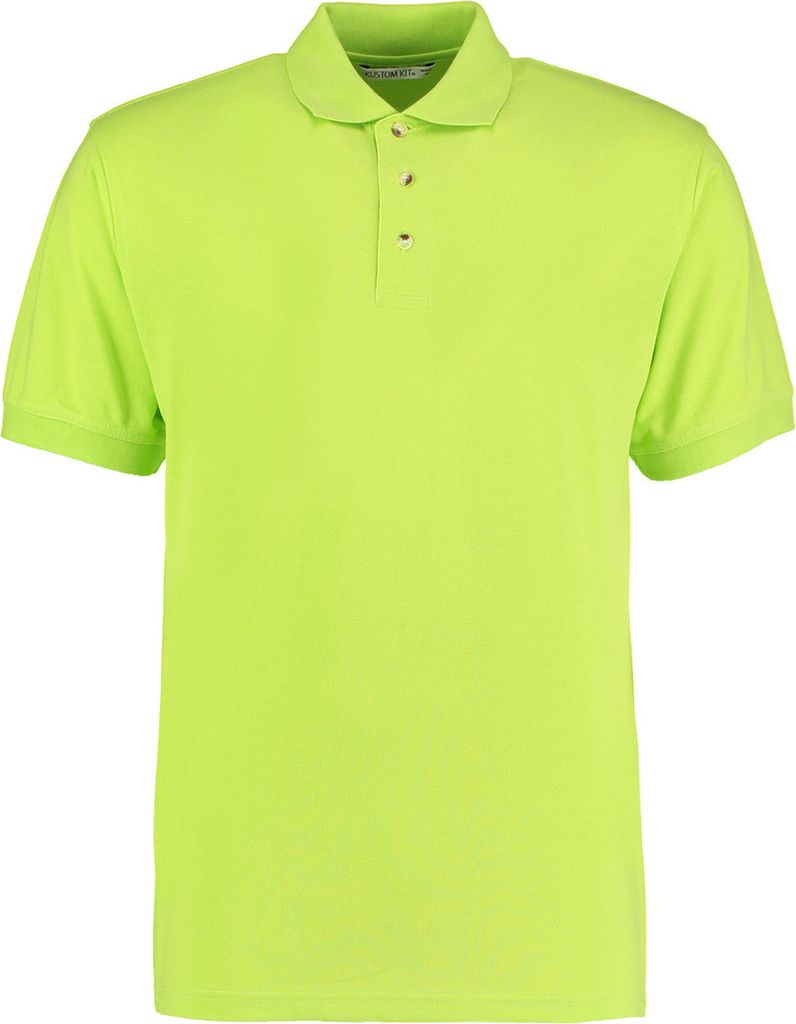 Kustom Kit Workwear Herren Polo-Shirt, Kurzarm BC606 (L) (Limonengrün)
