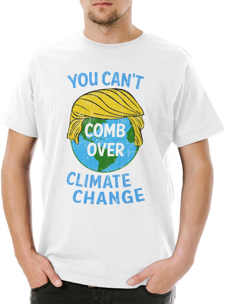 Urban Backwoods Climate Change, Herren T-Shirt, Farbe: Weiß, Größe: 3XL