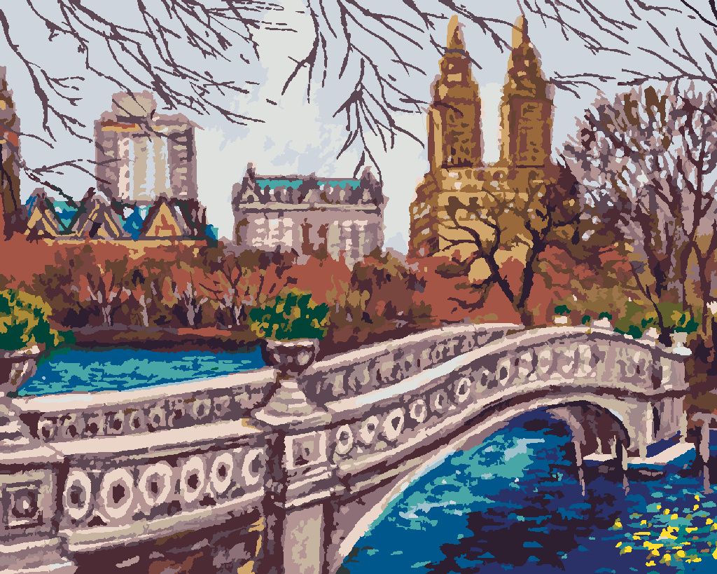 Zuty - Malen nach Zahlen - NEW YORK CENTRAL PARK_I, 40x50 cm, mit Keilrahmen (bereits gespannt)