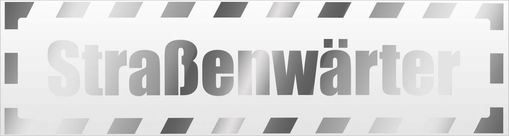 Kiwistar Straßenwärter gestreift Magnetschild Schild magnetisch - 30cm Chrom - Magnetfolie für Auto PKW Kfz