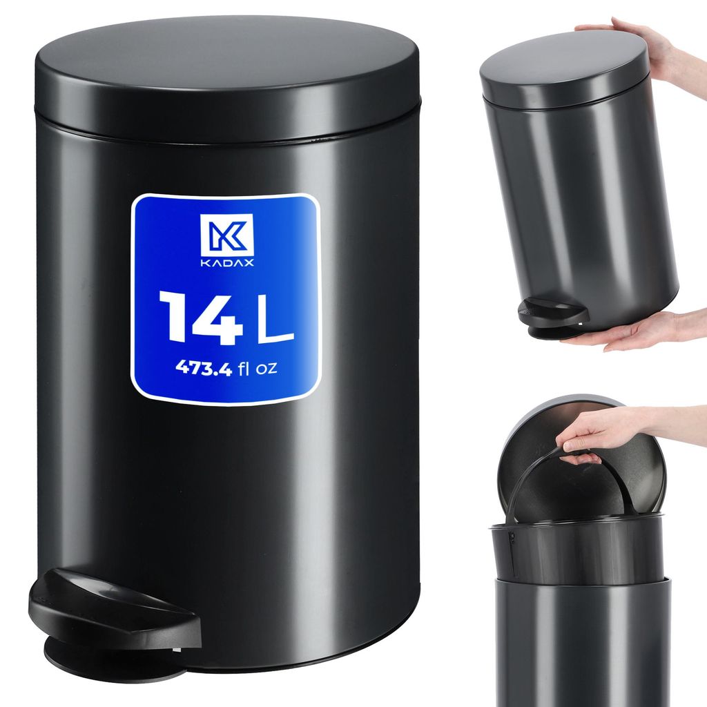 KADAX Kosz Na Śmieci Odpady 14L Pojemnik z Pedałem Zdjęcie produktu 