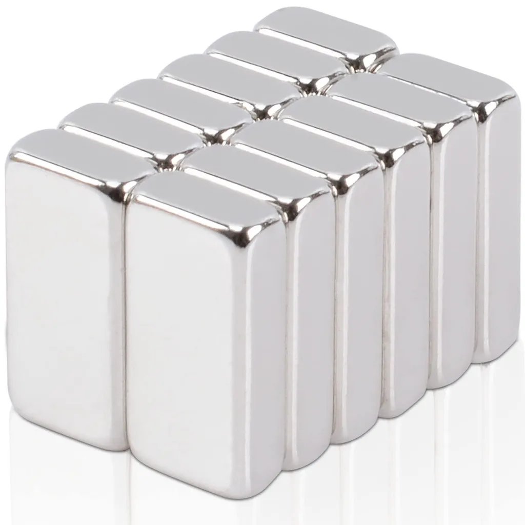 Lot de 12 Aimants Rectangulaires en Néodyme pour Bureau et Maison