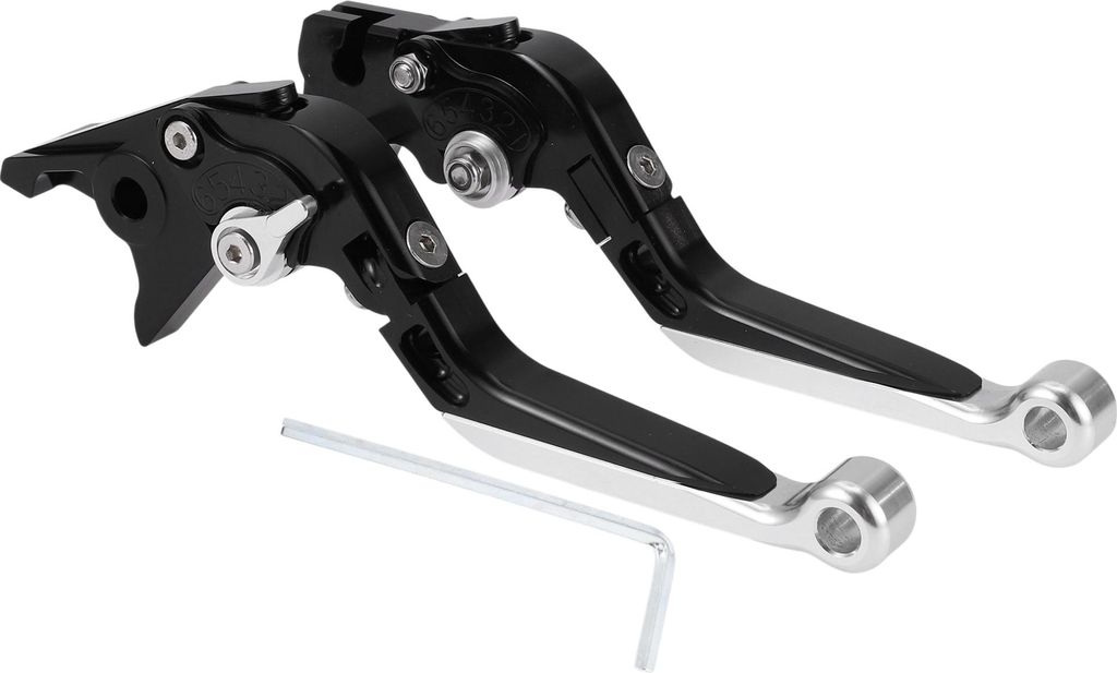 Langer Kurzer Bremskupplungshebel für Yamaha YZF R1 2002-2003 Einstellbarer Motorradlenker Bremshebel aus Aluminiumlegierung Schwarzgriff Silberfa...