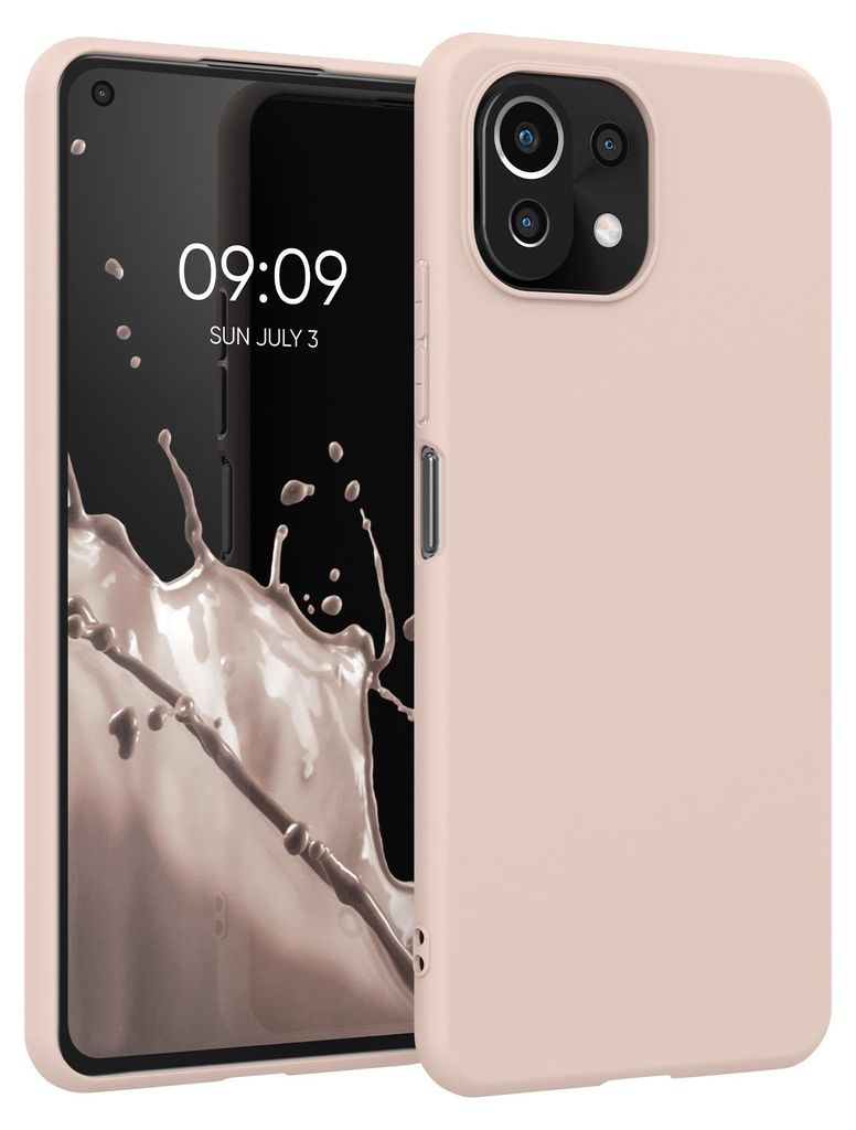 kwmobile Handyhülle für Xiaomi 11 Lite (5G) NE / Mi 11 Lite (5G) Hülle - TPU Case - Kabelloses Laden - Schutzhülle Cover in Coconut Swirl