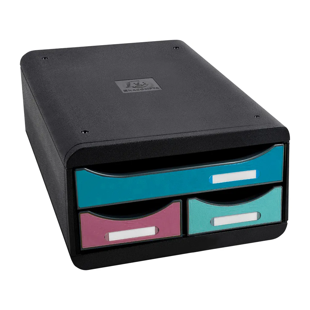 Rangement bureau pour documents A4 : Module Exacompta 3 tiroirs Skandi - 3