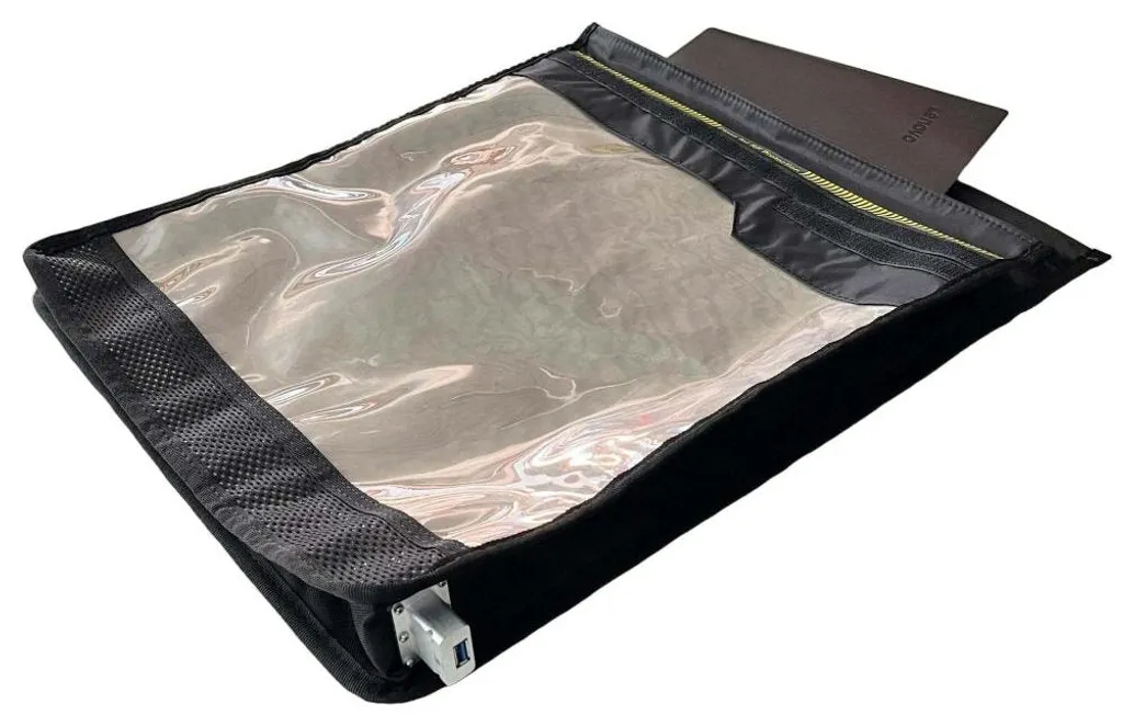 Pochette Faraday étanche RF grand format Disklabs avec accès USB 3.0