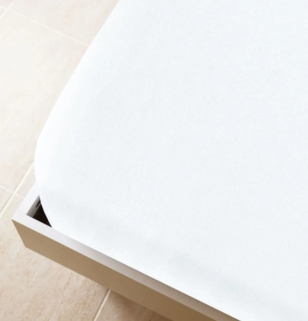Set 2 Lenzuola con Angoli 180x200 Jersey Bianco vidaXL 100% Cotone