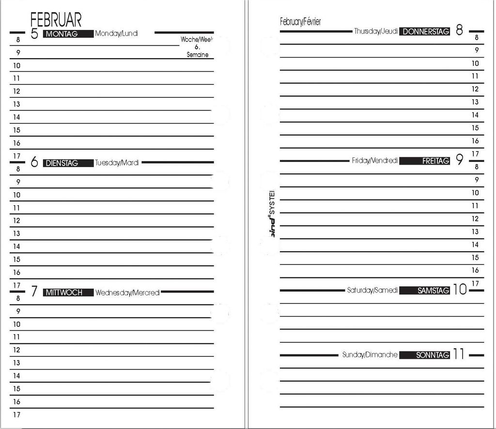 bind Ersatzkalender 2026 für Terminplaner A7 Modell 17501 Produktbild 