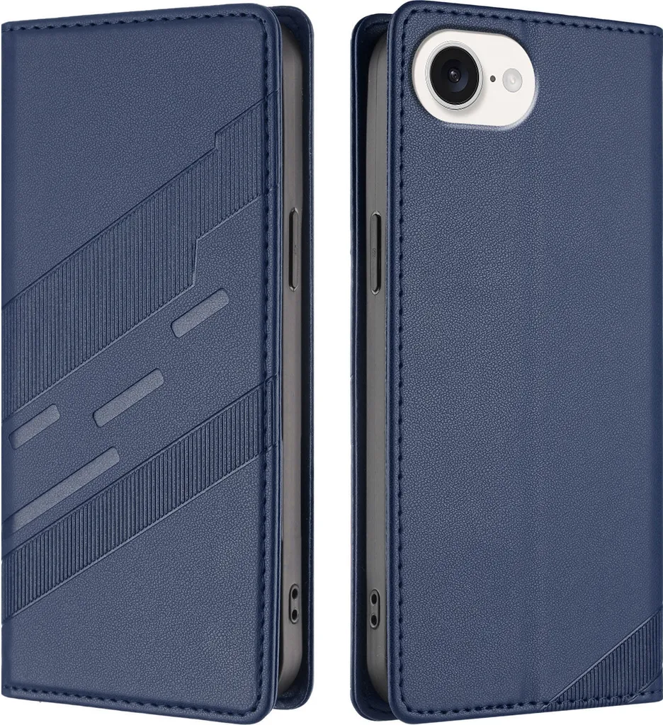 Recensione Custodia iPhone 16E | Portafoglio in Pelle PU Blu Stand