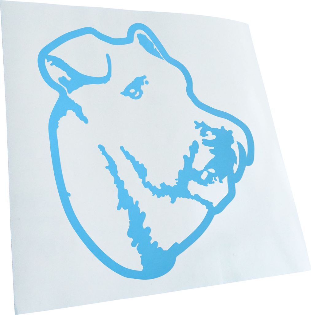 Kiwistar - Autoaufkleber - welsh terrier Hund - Lichtblau - 24x20cm - Aufkleber für Auto, Laptop, Fahrrad, LKW, Motorrad mehrfarbig JDM Decal Racing