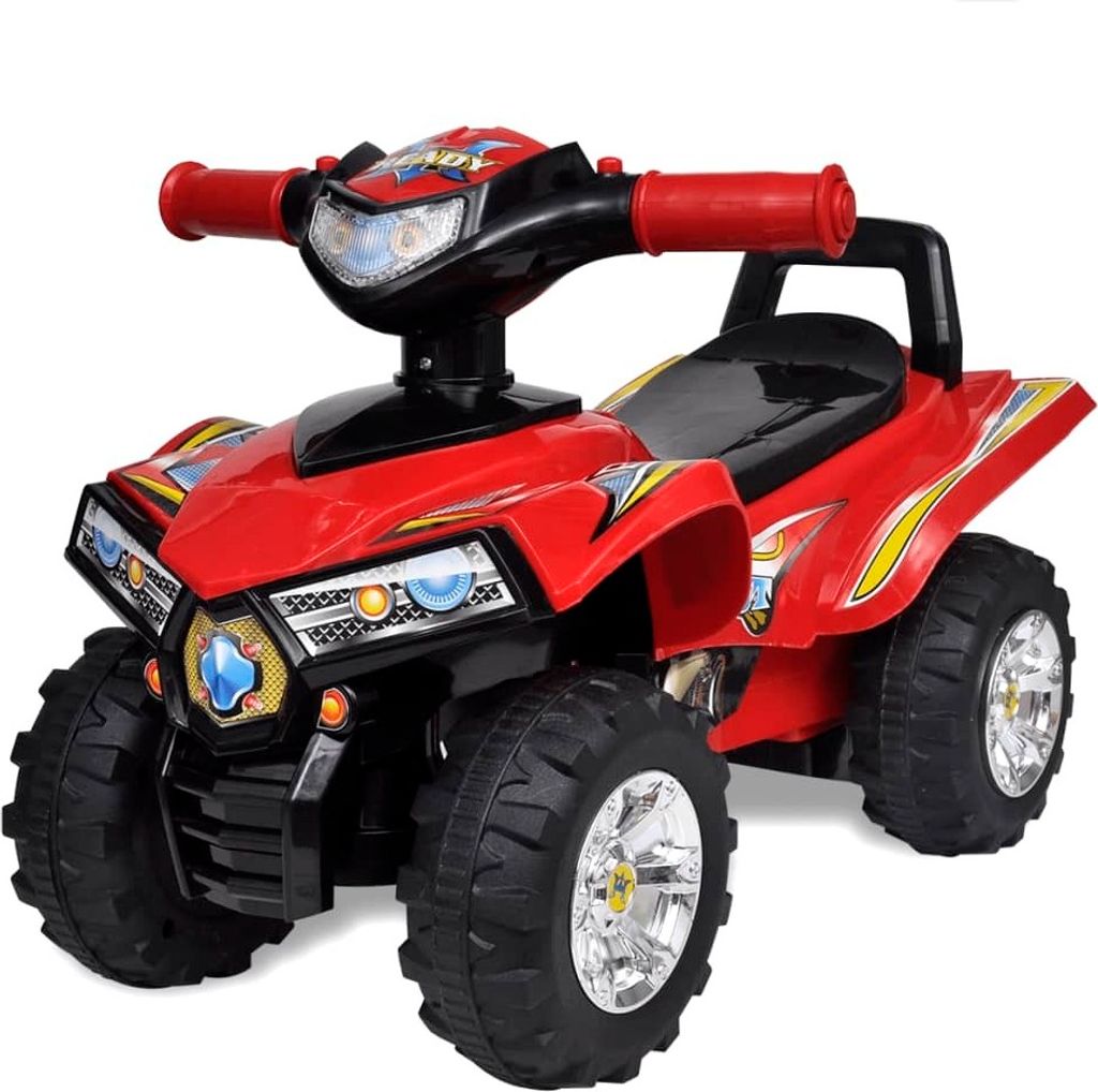 vidaXL Dziecięcy quad z dźwiękiem i światłem, czerwony Zdjęcie produktu 6