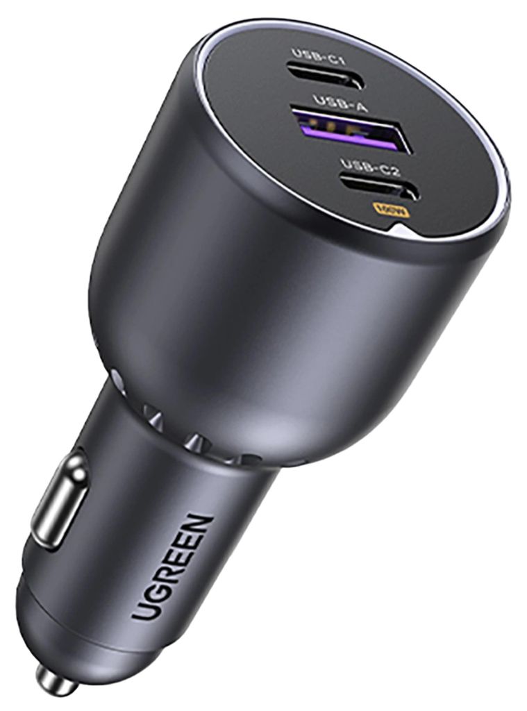 Caricabatterie da auto Ugreen Ec705 2X Usb-C + Usb, 130W Immagine del prodotto 