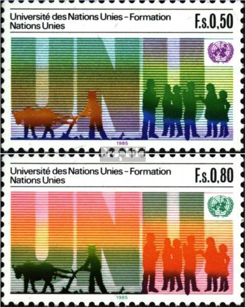 Briefmarken UNO - Genf 1985 Mi 129-130 (kompl.Ausg.) postfrisch Universität