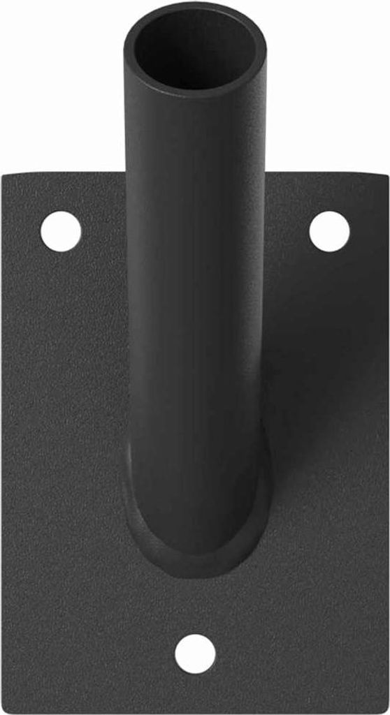 Fahnen Pole Holde Schwarz 10,5 x 7,5 x 0,25 cm Stahl