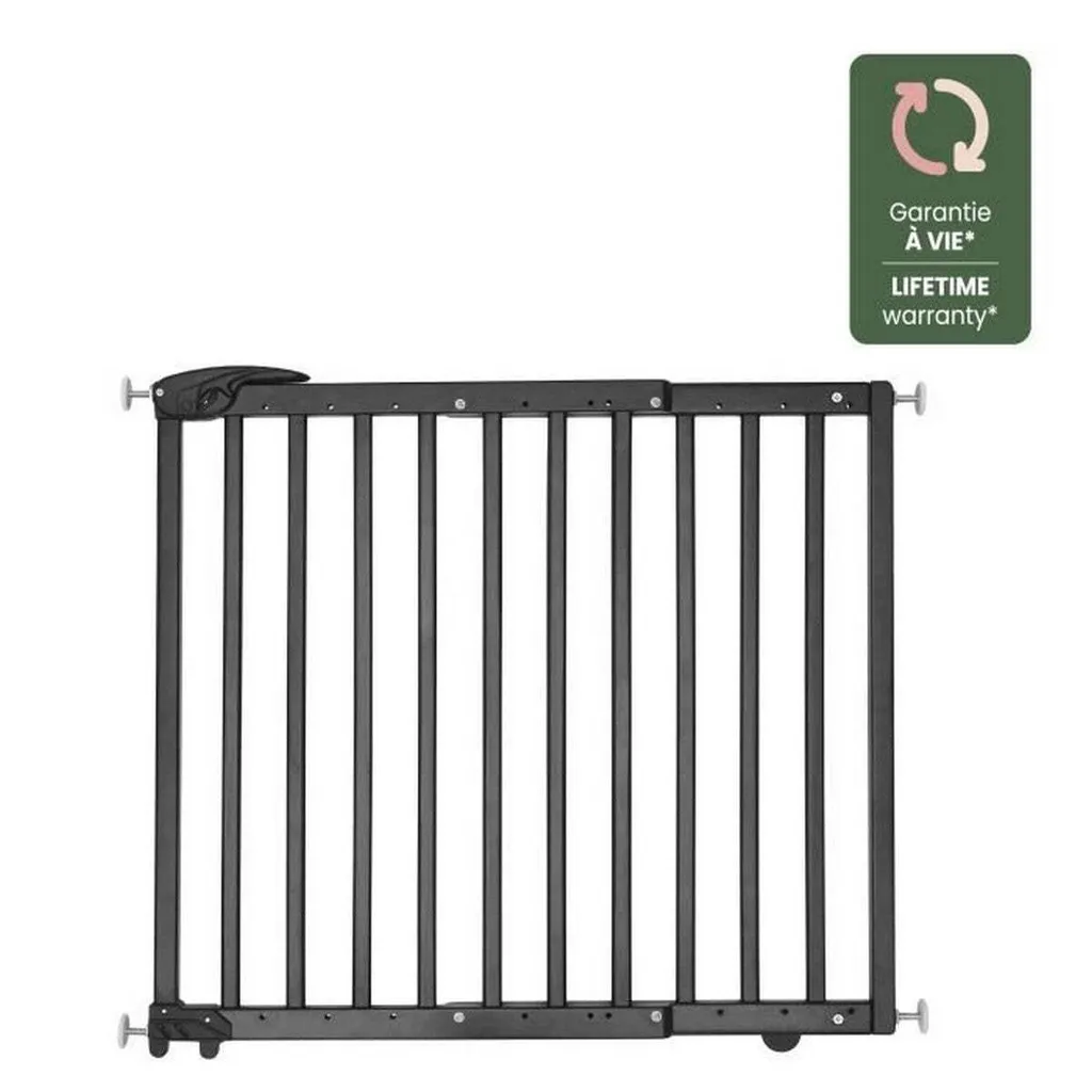 Barrière de Sécurité Enfant Extensible Noire Fixation Pression et Vis - 19