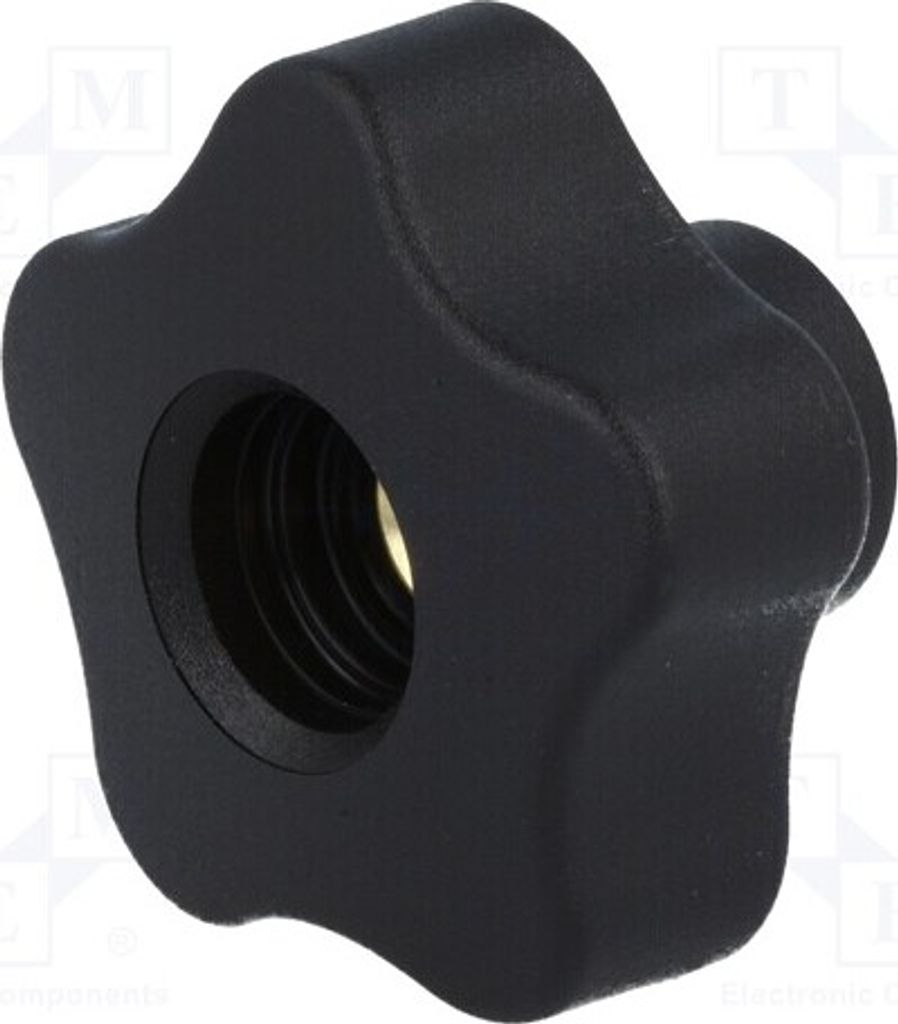 1x Rändelschraube H: 27mm VCT.40 FP-M8 Drehknöpfe Innengew: M8 Ø: 40mm 18mm