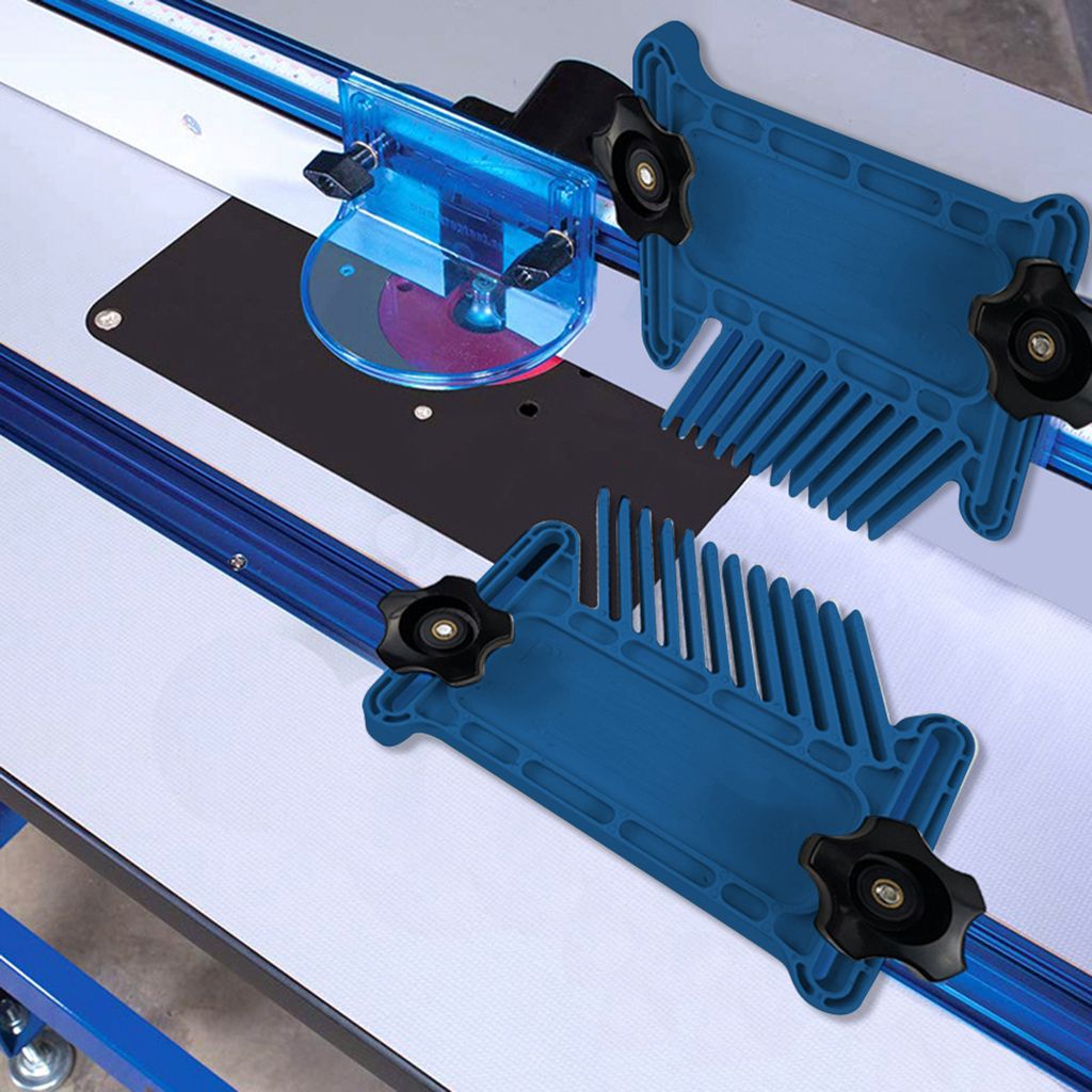 2Pcs Holzbearbeitung Federbrett Set Router Tische Sägen Blau Schreinerei Hilfe Handwerkzeug Kit