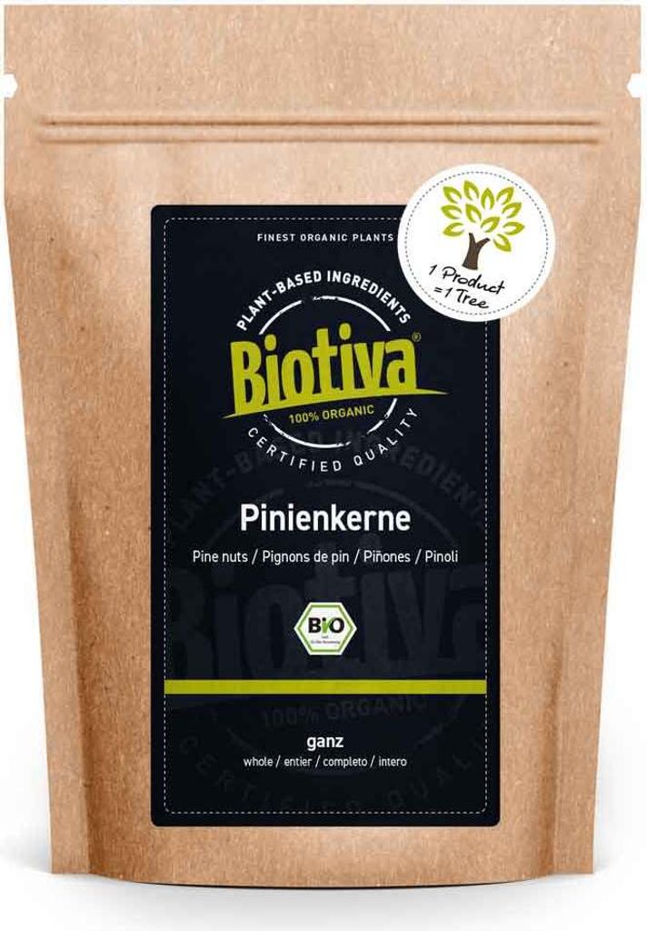 Biotiva Pinienkerne 75g aus biologischem Anbau