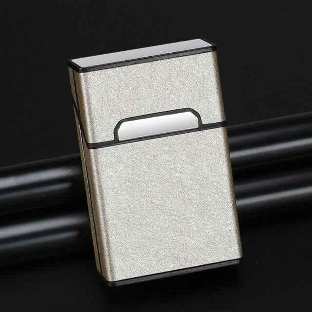 Zigarettenspitze - Aufbewahrungsbox - Zigarettenetui - Zigarettenaufbewahrungsbox - Kunststoff Metall Plastik - Splitter - Gold
