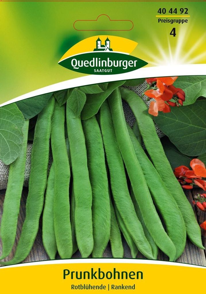 Quedlinburger Saatgut - Prunkbohnen Rotblühende - Samen - 404492