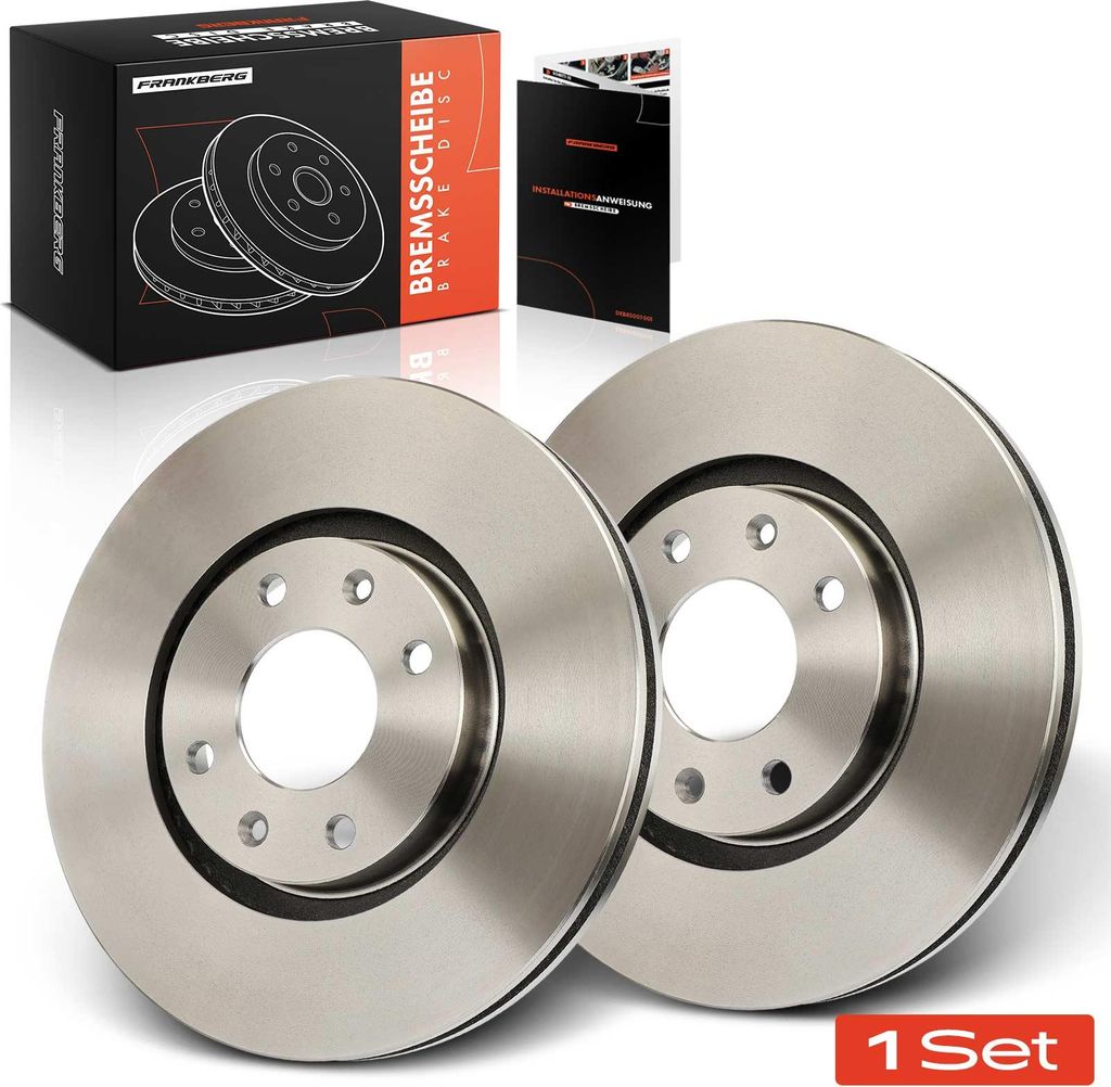 Frankberg 2x Bremsscheiben Vorderachse für Opel Corsa F Crossland X Peugeot 1007 2008 206 Bj ab 1998