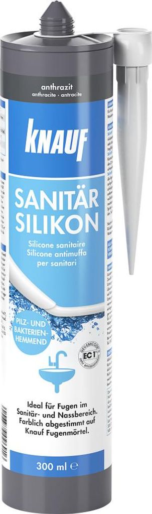 Knauf Sanitär Silikon anthrazit 300 ml Produktbild 