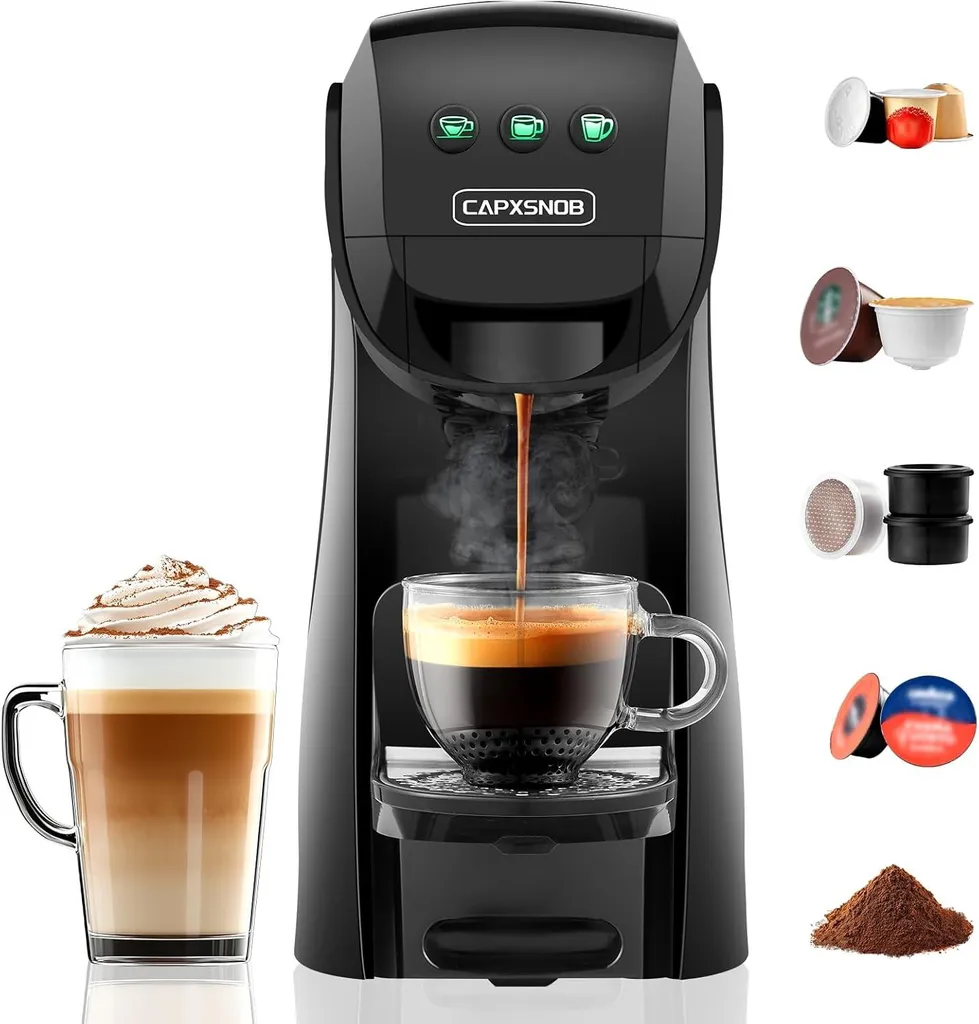 Machine à café compacte 5 en 1 idéale pour bureau et petits espaces 5en1