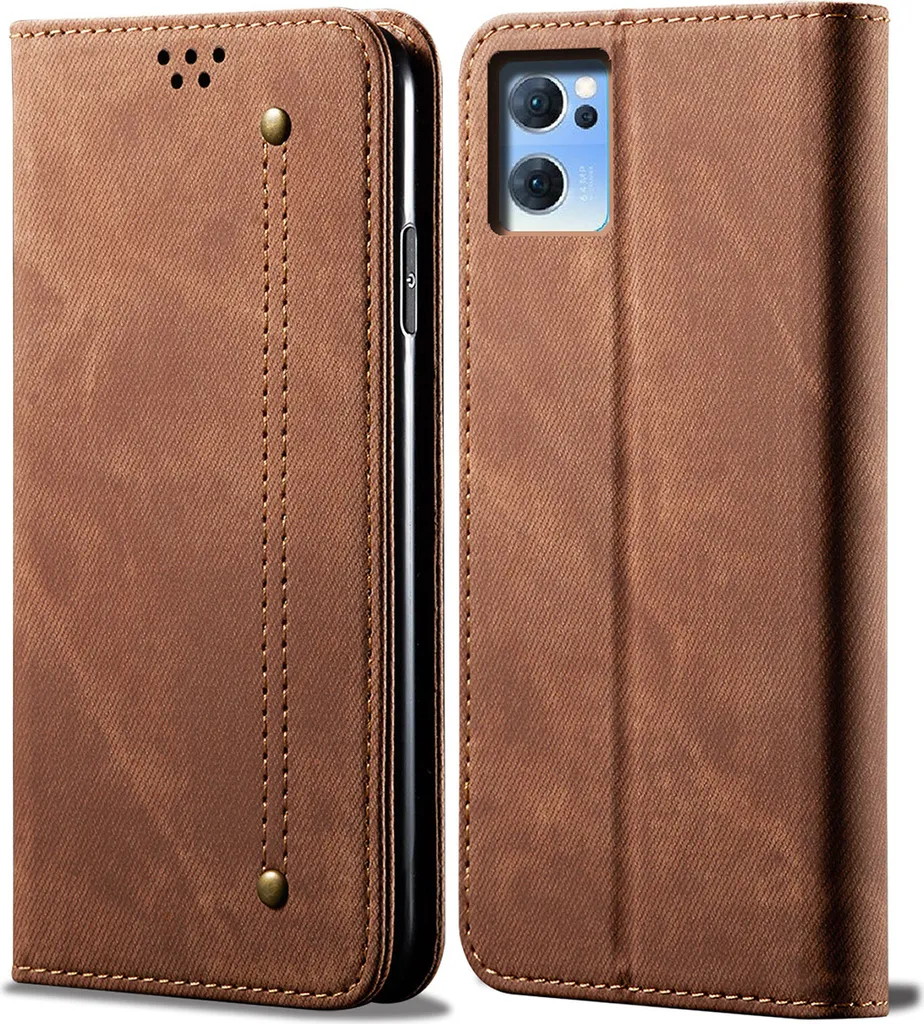 Custodia OPPO Reno7 SE 5G Brown: Tecnologia TPU e Pelle Sintetica - 1