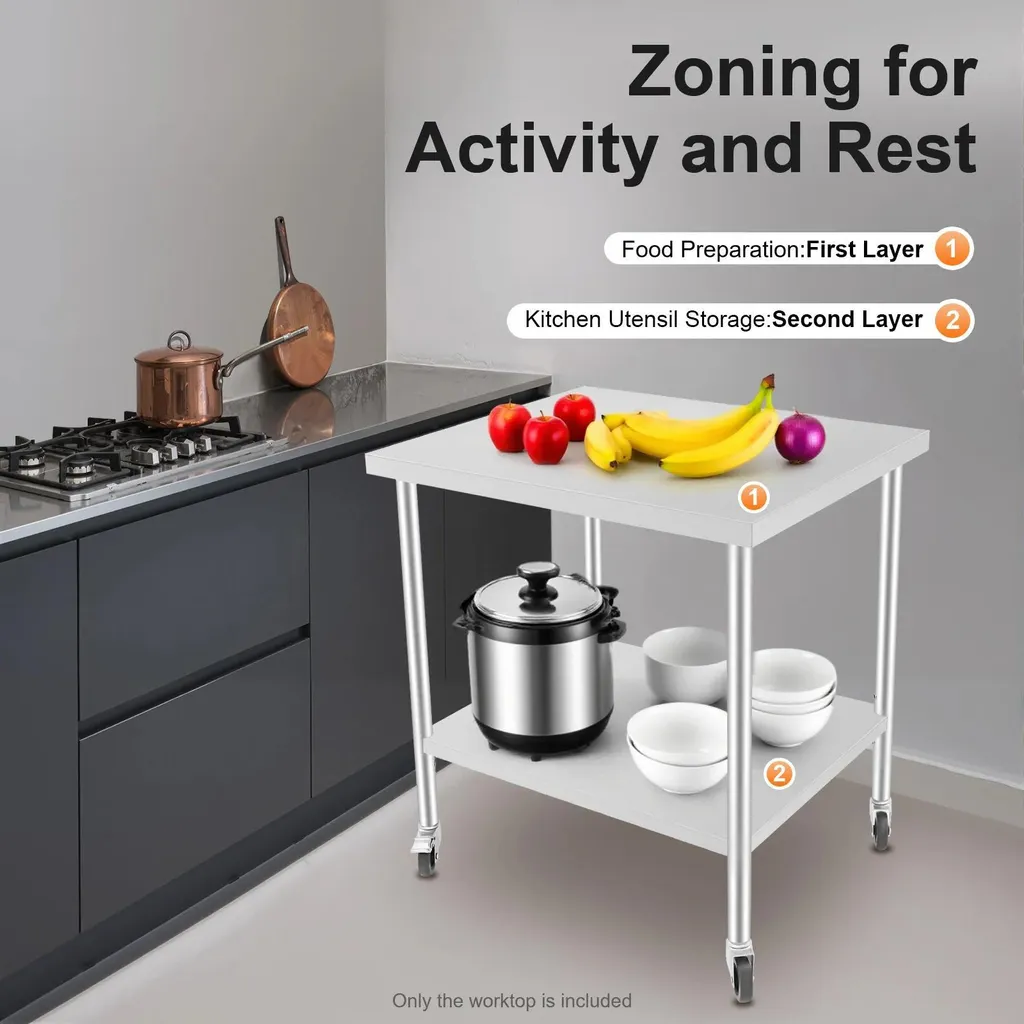 Table inox mobile charge 300kg : la solution pour gagner de l'espace pro - 2