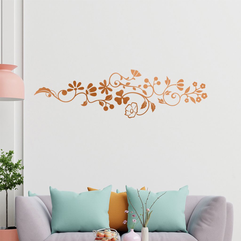 Kleeblatt - Blüten - Blätter Wandtattoo in 6 Größen - Wandaufkleber Wall Sticker - Dekoration, Küche, Wohnzimmer, Schlafzimmer, Badezimmer