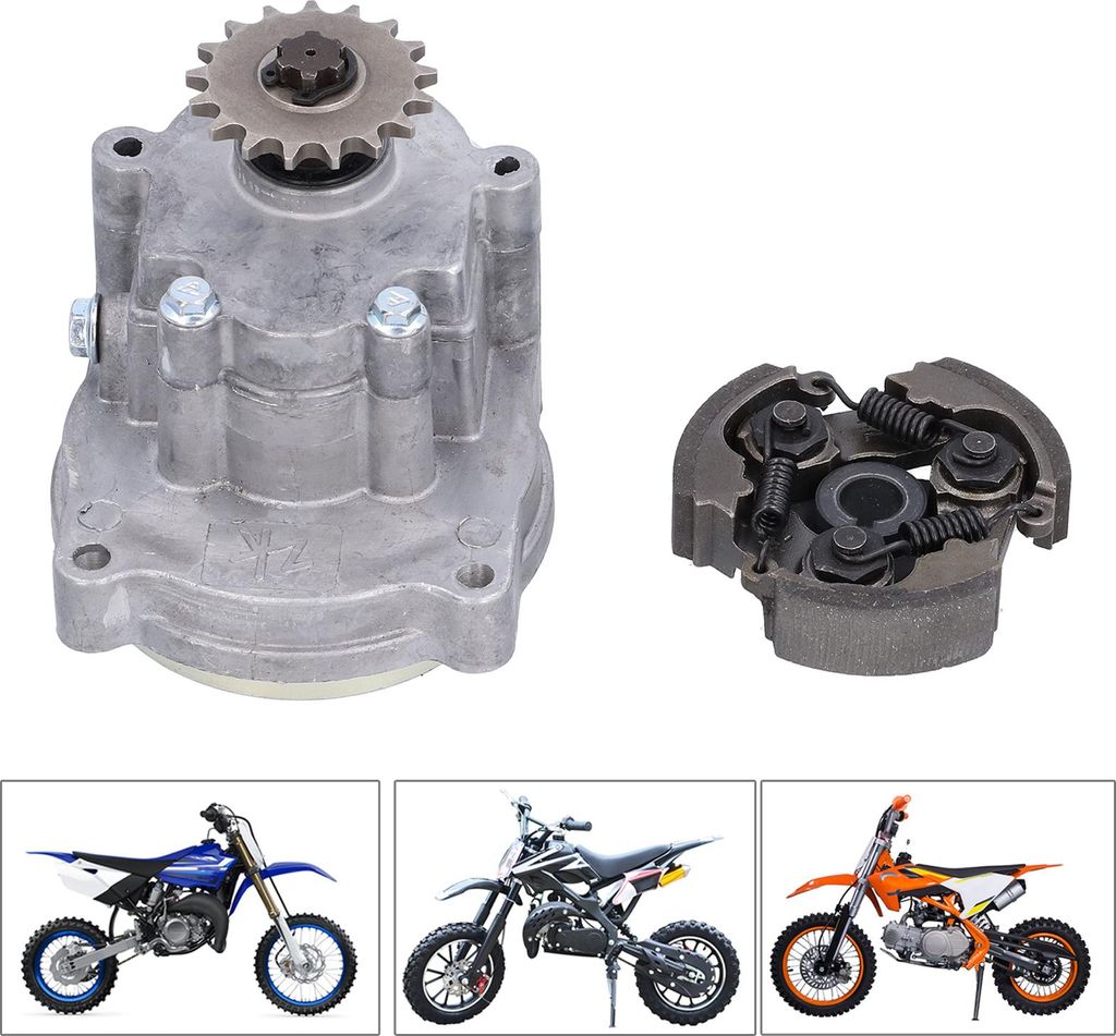Kupplung + 17-Zahn-Getriebesatz, passend für 43 cc/49 cc Mini PIT Dirt Pocket Bike Quad ATV T8F