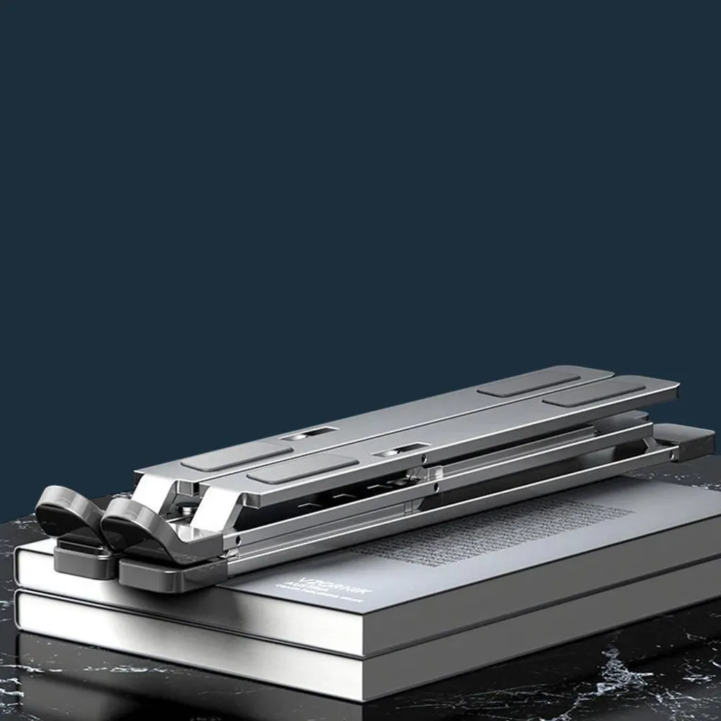 Stand per Notebook N8 Alluminio Argento - Rialzo PC Portatile Pieghevole - 3