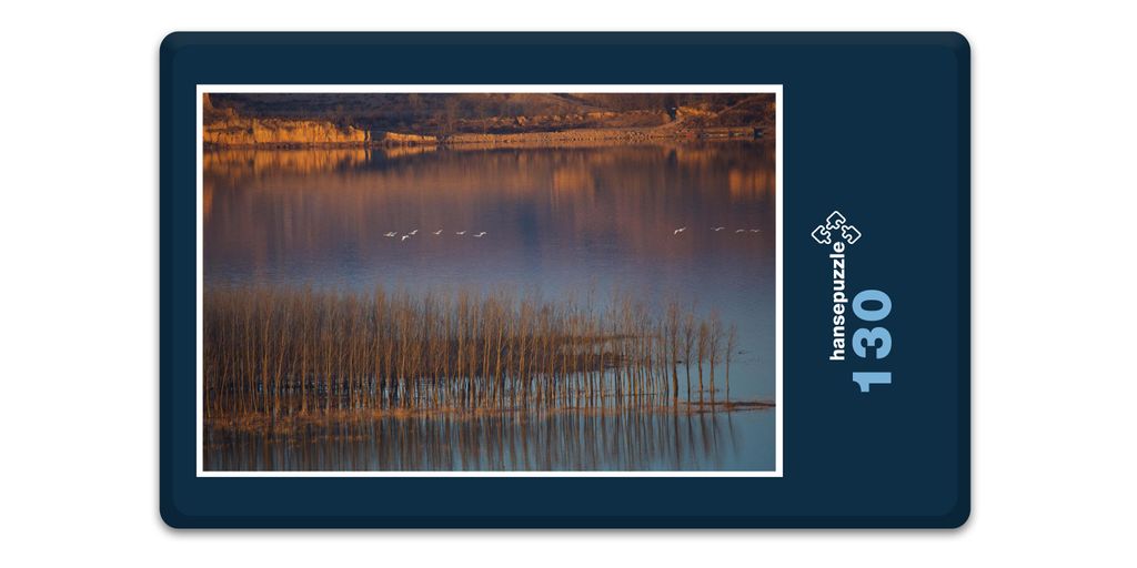 hansepuzzle 16849 - Gelber Fluss Puzzle, 130 Teile, Natur, 28,7 x 20,0cm mit hochwertiger Aufbewahrung, Kartonbox und wiederverschließbarem Beutel
