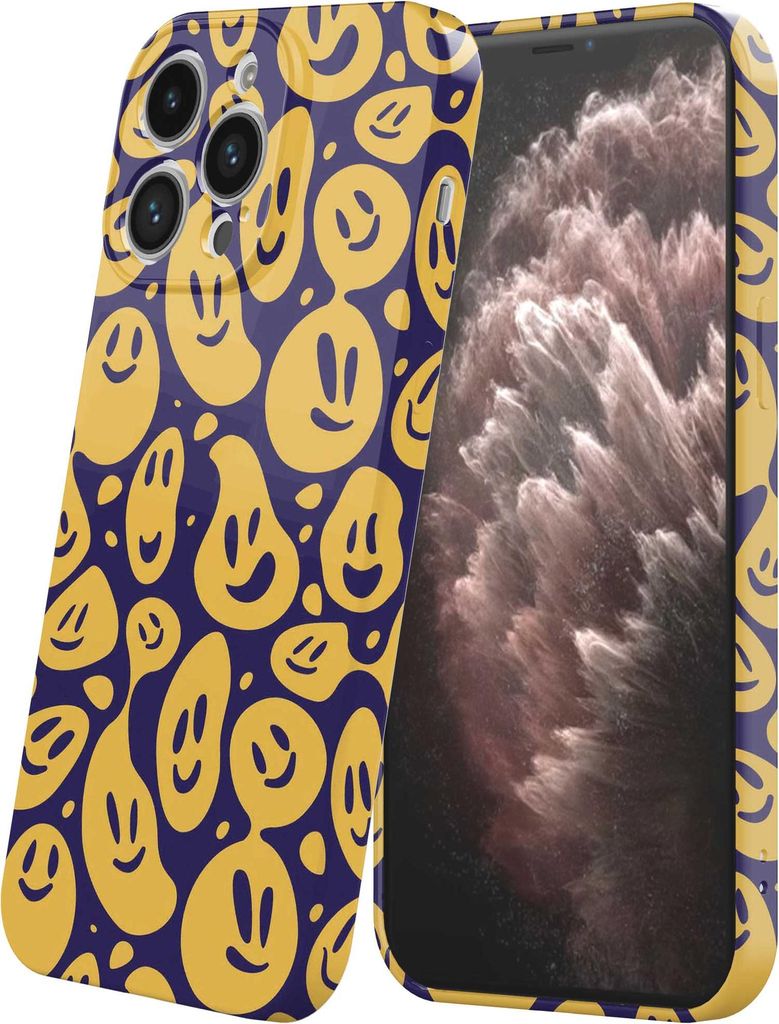 Smartphonica Handyhülle geeignet für iPhone 11 Pro Max mit Smiley und Emoji Aufdruck - Flexible Softcase TPU - Backcover Case Smiley und Emoji De...