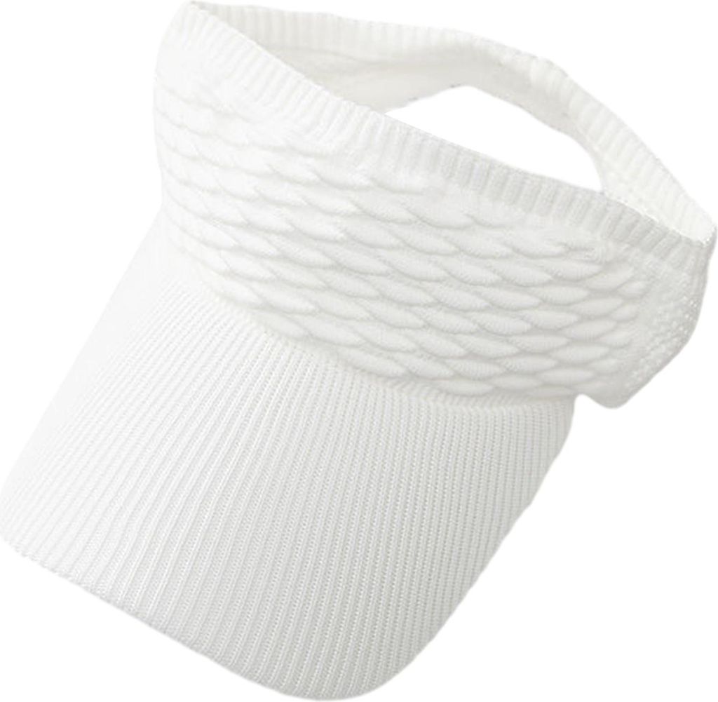 Damen-Sonnenblende, verstellbar, leeres Oberteil, Baseballkappe, elastisch, gestrickt, Sportmütze für Tennis, Golf, Laufen