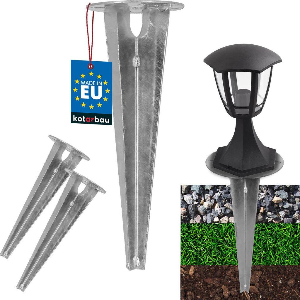 KOTARBAU® 2 pcs Piquet de terre Douille à enfoncer pour Image du produit 