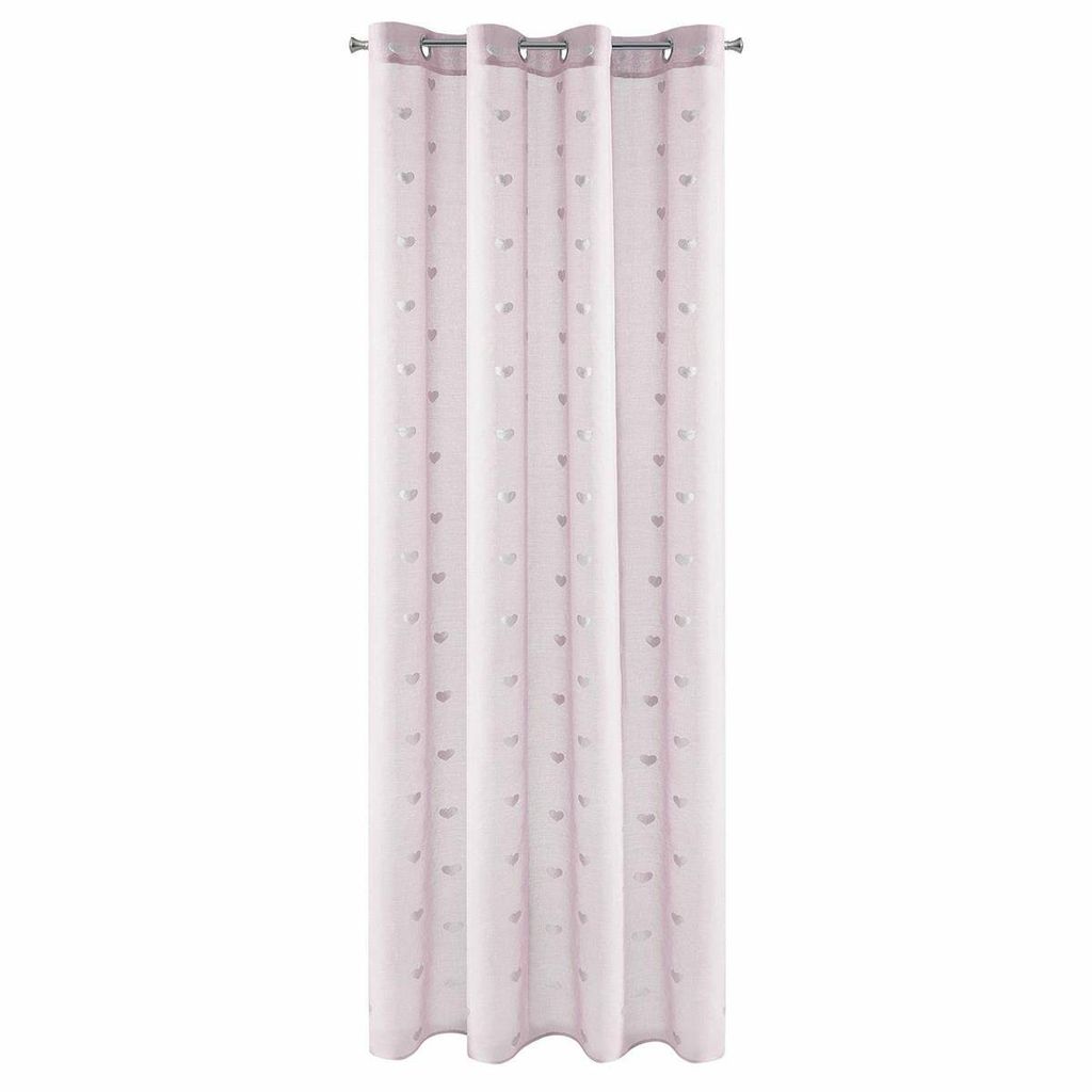 EUROFIRANY | Vorhang - Gardine -140 x 250 cm - hellrosa mit Produktbild 