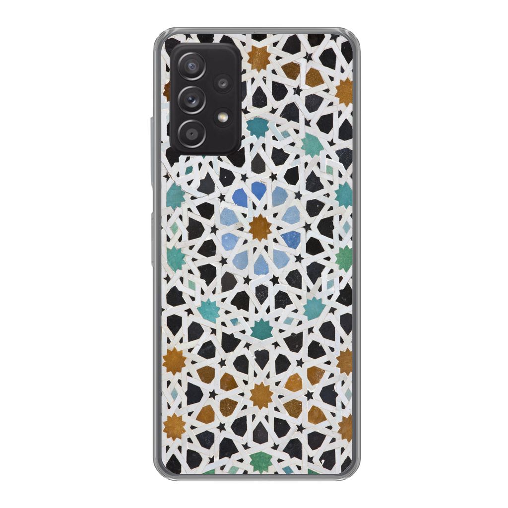 MuchoWow Handyhülle Schutzhülle Hülle für Samsung Galaxy A53 5G Ein marokkanisches Mosaikdetail Silikon Softcase Handy Hülle - Schutzabdeckung